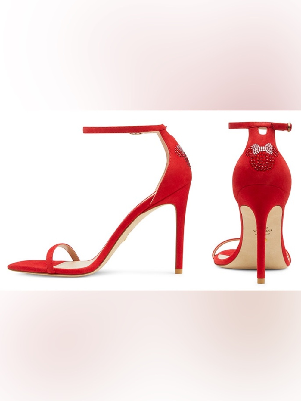 DISNEY X SW NUDISTCURVE 100 in Red for Women | Stuart Weitzman